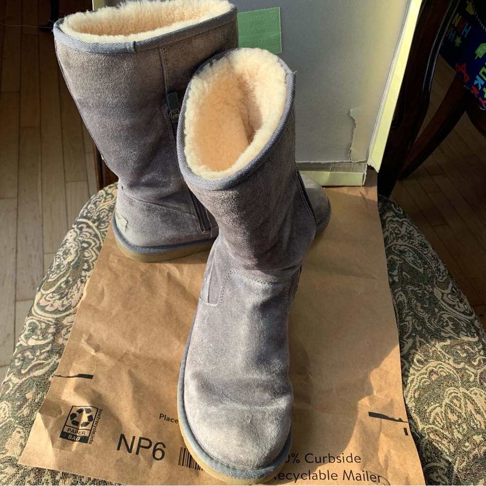 UGG Classic Gray Shearling Boots